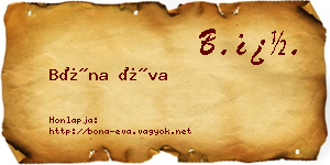 Bóna Éva névjegykártya