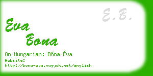 eva bona business card