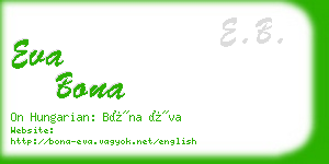 eva bona business card